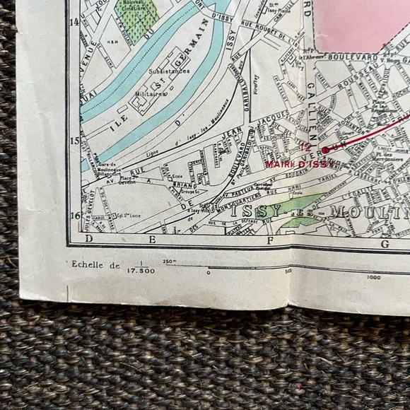 Beautiful map of Paris NewBo Paris monumental vintage - Picture 5 of 15